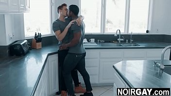 White guy visits black gay neighbor when his wife is away